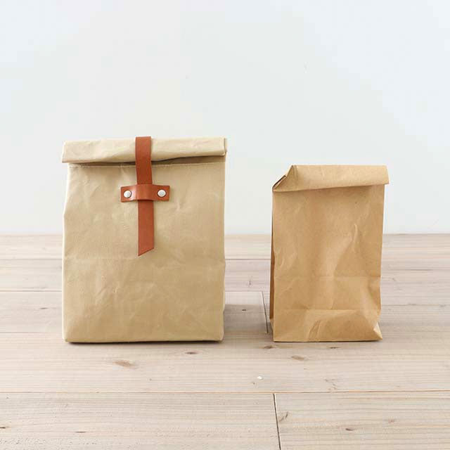 Waxed Cotton Leather Strap Insulated Lunch Bag