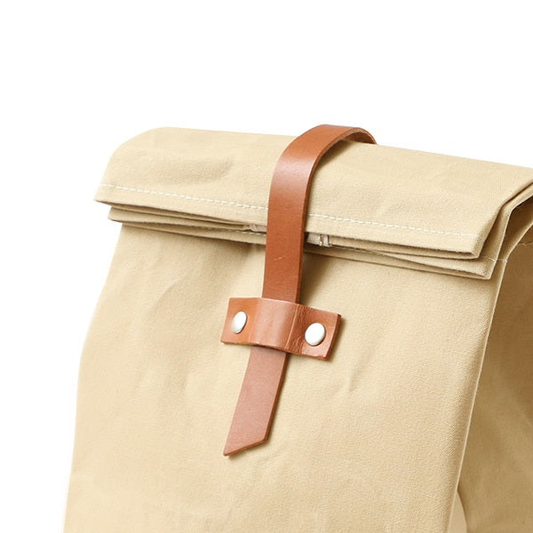 Waxed Cotton Leather Strap Insulated Lunch Bag