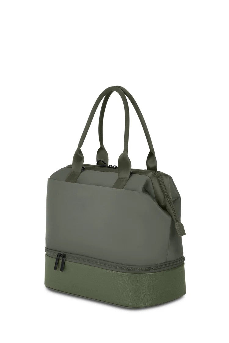 Two-Tone Dual Layer Insulated Lunch Tote Handbag