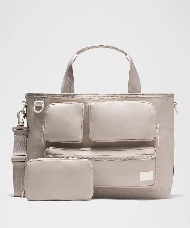 Water Repellent Multi Pocket Recycled Polyester Lunch Tote Bag
