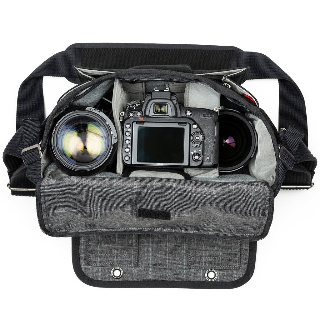 Adjustable Divider Travel Camera Shoulder Bag With Luggage Sleeve
