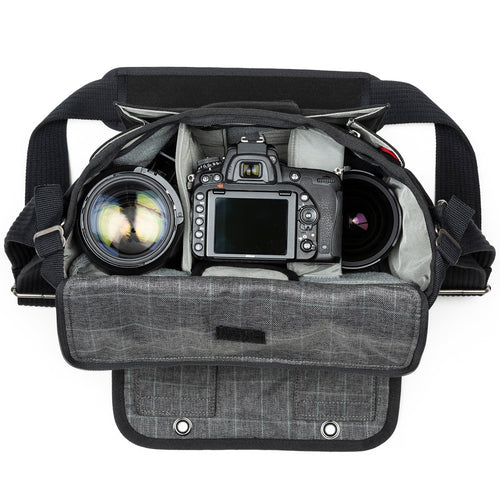 Adjustable Divider Travel Camera Shoulder Bag With Luggage Sleeve