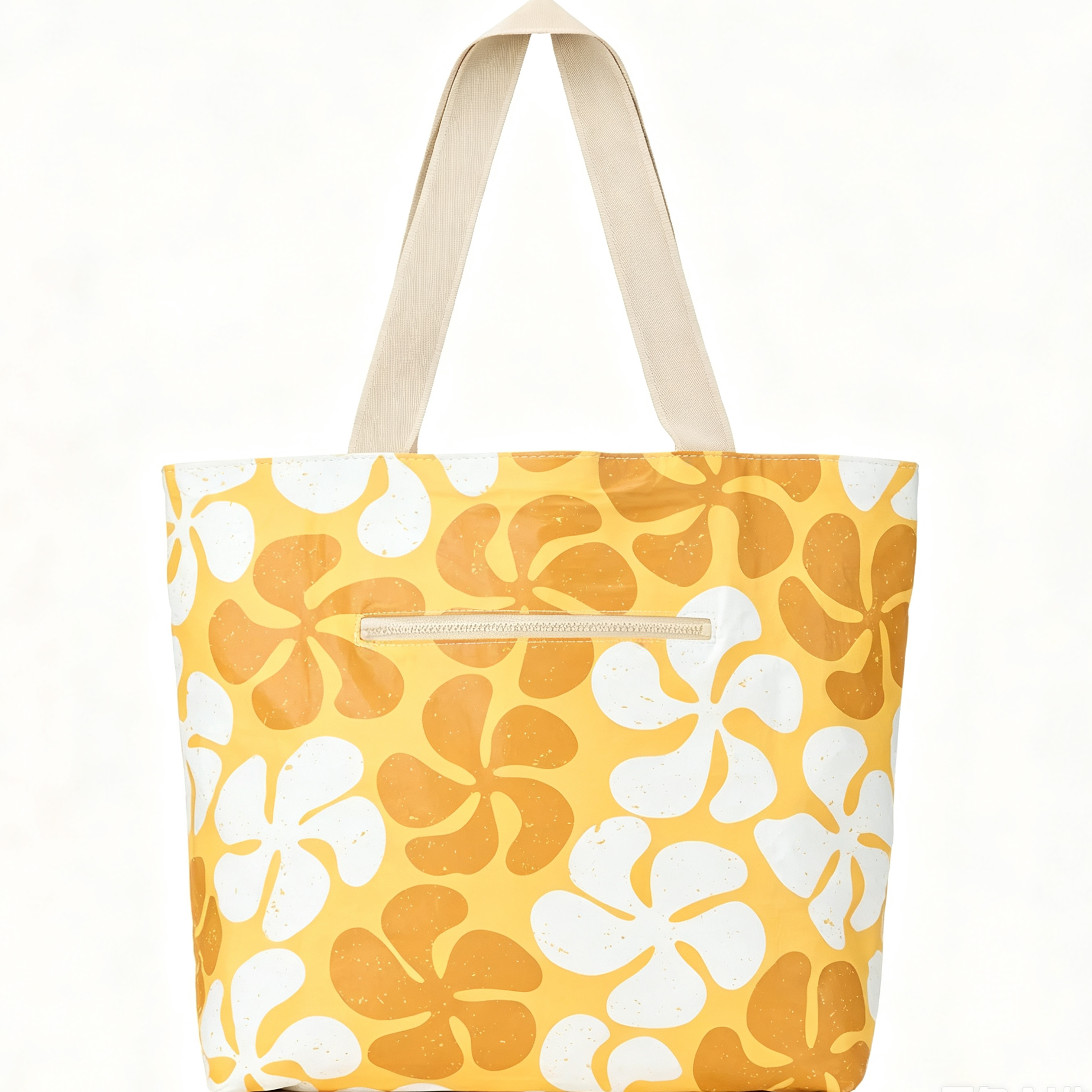 Floral Print Splash Proof Large Beach Tote Bag