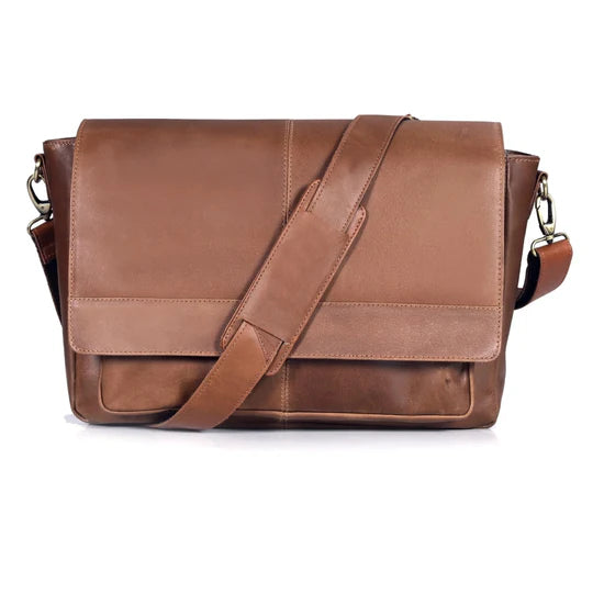 Patchwork Flap 17 Inch Laptop Messenger Briefcase