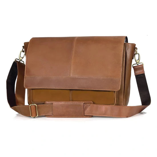 Patchwork Flap 17 Inch Laptop Messenger Briefcase
