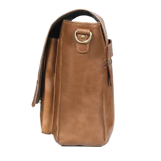 Patchwork Flap 17 Inch Laptop Messenger Briefcase